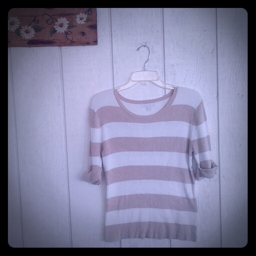 Soft New York & Company Striped Blouse, Size XL